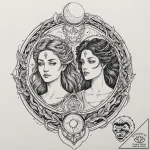 Hecate’s triple goddess symbol (waxing, full,… – tattoo sketch (№1753487220_0, 25.07.2025 23:47) — tattoovalue.net