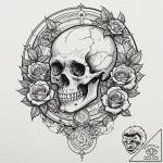 Astrolabe, concept art for tattoo, on a clean… – tattoo sketch (№1753487414_0, 25.07.2025 23:50) — tattoovalue.net