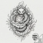 Y, ink illustration for tattoo, clear image,… – tattoo sketch (№1753488585_0, 26.07.2025 00:09) — tattoovalue.net