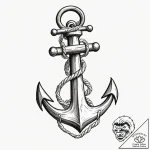 Anchor – tattoo sketch (№1753488973_0, 26.07.2025 00:16) — tattoovalue.net