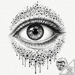 Observatory dome opening to reveal a giant, u… – tattoo sketch (№1753489360_0, 26.07.2025 00:22) — tattoovalue.net