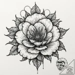 Tudor rose, but made of steel and thorns, ink… – tattoo sketch (№1753490331_0, 26.07.2025 00:38) — tattoovalue.net