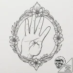 ‘ok’ hand sign gesture, outline, tattoo drawi… – tattoo sketch (№1753491118_0, 26.07.2025 00:51) — tattoovalue.net
