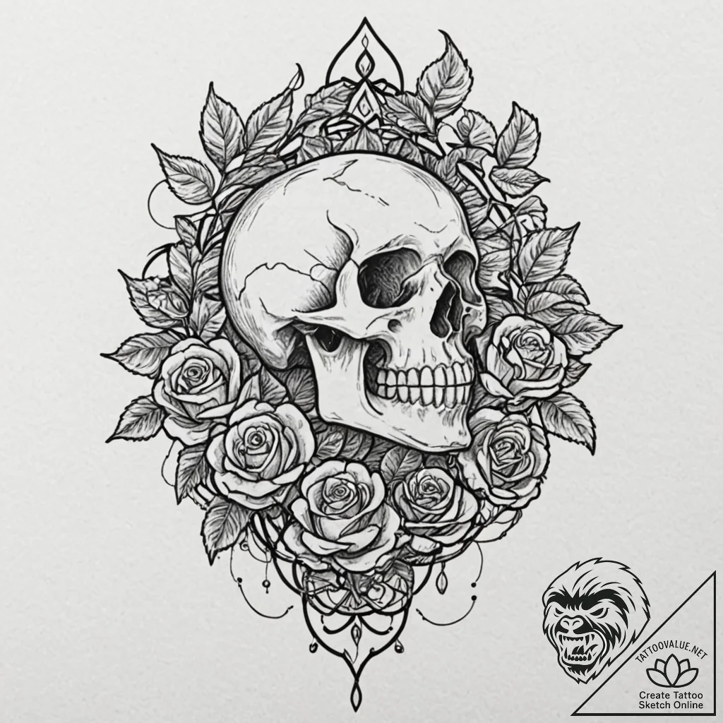 Druid relic bound by vines, ink illustration... - tattoo sketch (№1753491514_0, 26.07.2025 00:58) — tattoovalue.net