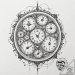 Time traveler’s watch, with multiple dials fo… – tattoo sketch (№1753492737_0, 26.07.2025 01:18) — tattoovalue.net