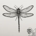 Mechanical dragonfly, tattoo flash sheet desi… – tattoo sketch (№1753493523_0, 26.07.2025 01:32) — tattoovalue.net