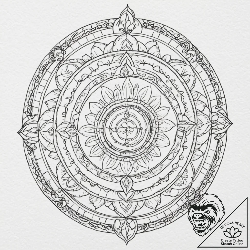 Ivory serpent through celestial ring, tattoo... - tattoo sketch (№1753497547_0, 26.07.2025 02:39) — tattoovalue.net