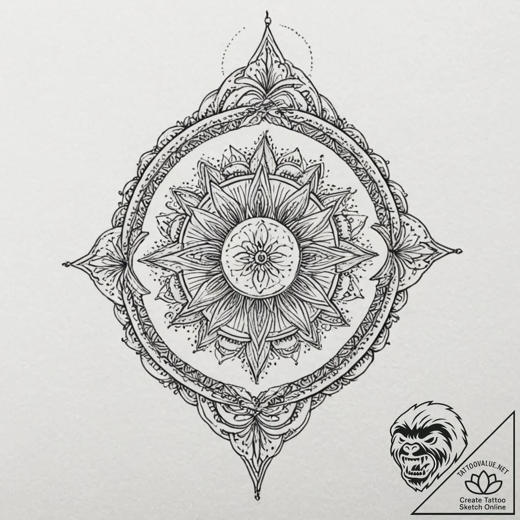 Amulet, tattoo flash sheet design, on a clean... - tattoo sketch (№1753498564_0, 26.07.2025 02:56) — tattoovalue.net