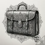 Worn leather briefcase, full of stories, tatt… – tattoo sketch (№1753499533_0, 26.07.2025 03:12) — tattoovalue.net