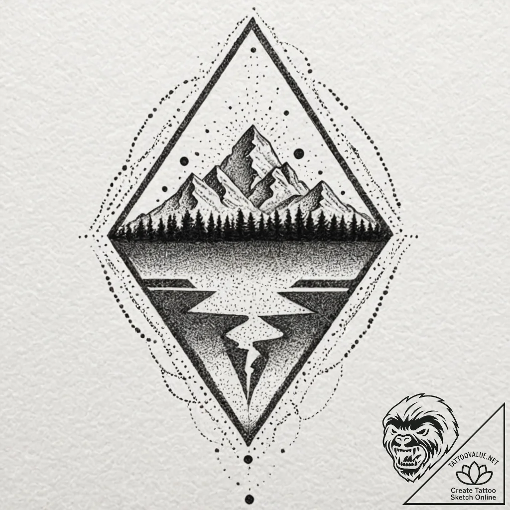 Seismograph drawing of an earthquake, but the... - tattoo sketch (№1753501130_0, 26.07.2025 03:38) — tattoovalue.net
