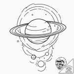Planet earth with a ring like saturn, tattoo… – tattoo sketch (№1753501724_0, 26.07.2025 03:48) — tattoovalue.net