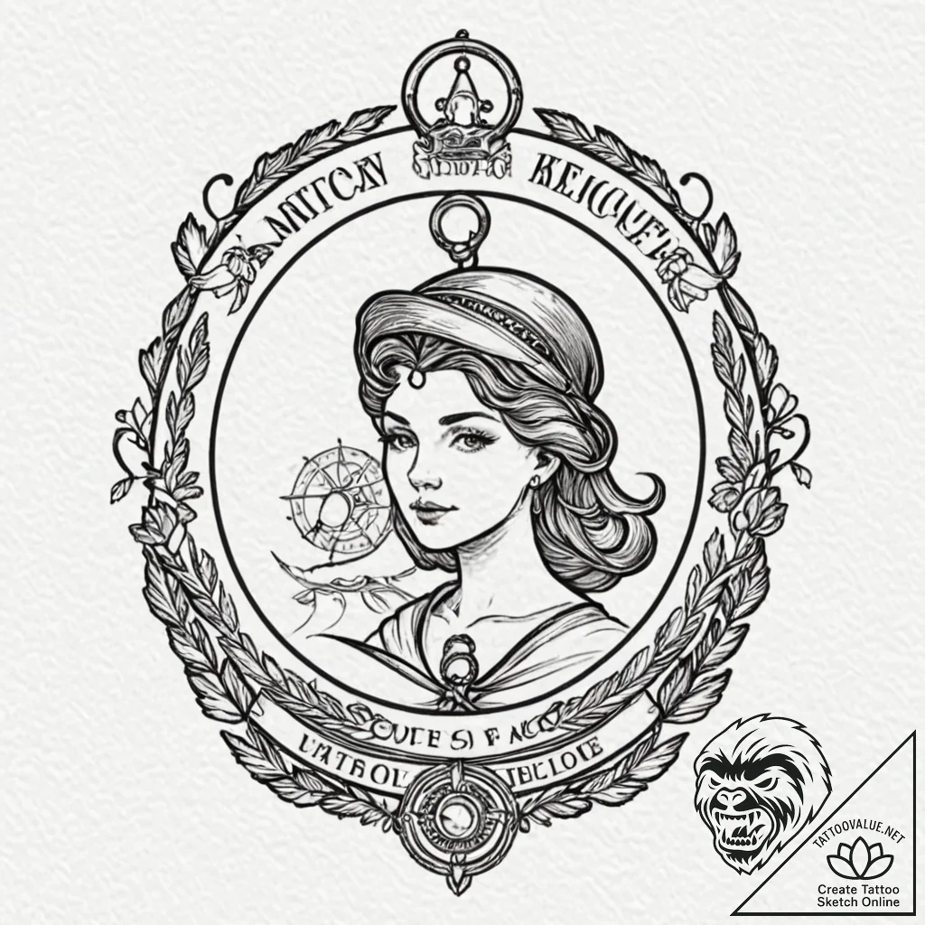 Z, concept art for tattoo, moderately detaile... - tattoo sketch (№1753502700_0, 26.07.2025 04:05) — tattoovalue.net