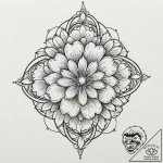 Orb within spectral bloom, artistic tattoo sk… – tattoo sketch (№1753503305_0, 26.07.2025 04:15) — tattoovalue.net