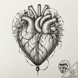A hot air balloon made from a stitched-togeth… – tattoo sketch (№1753504106_0, 26.07.2025 04:28) — tattoovalue.net