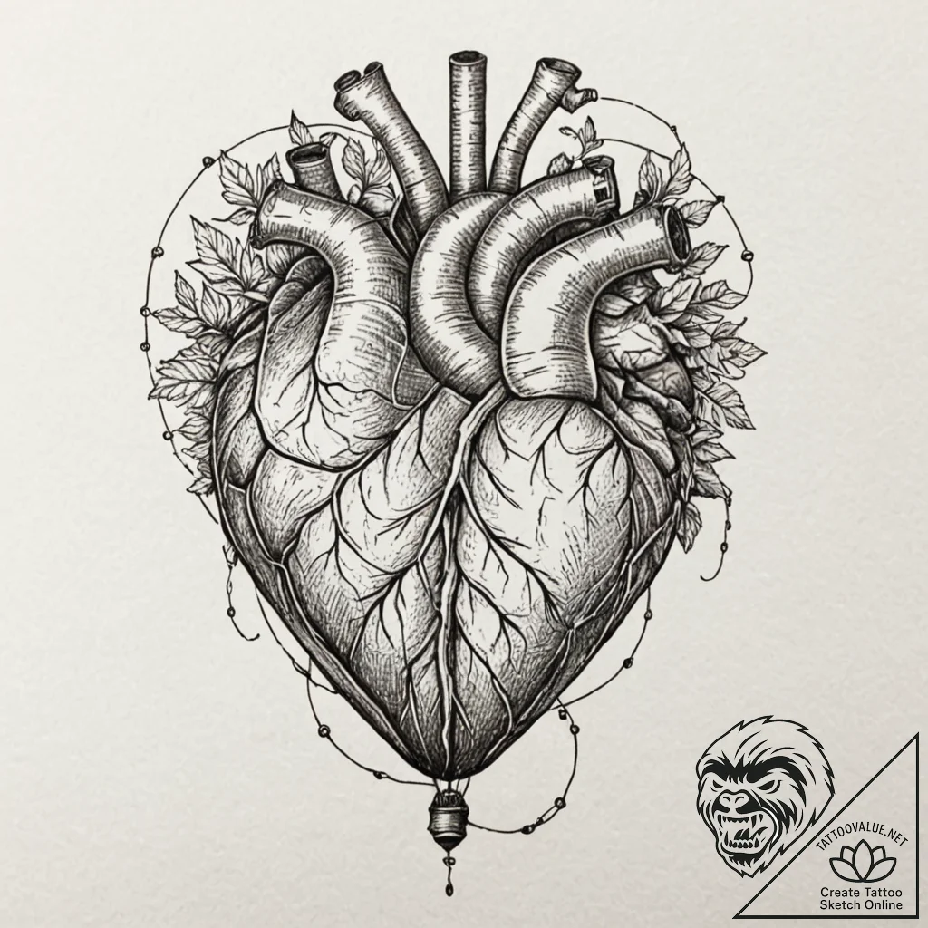 A hot air balloon made from a stitched-togeth... - tattoo sketch (№1753504106_0, 26.07.2025 04:28) — tattoovalue.net