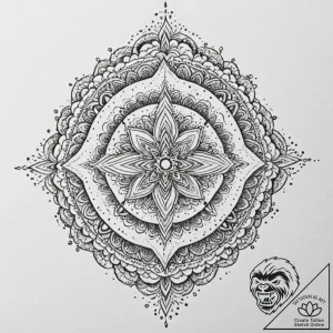 Mantras, tattoo line art, highly detailed, in… – tattoo sketch (№1753505679_0, 26.07.2025 04:54) — tattoovalue.net