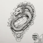 Mirror reflecting a different, older version… – tattoo sketch (№1753508662_0, 26.07.2025 05:44) — tattoovalue.net