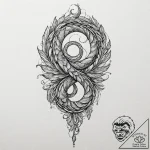 Angelic serpent with feathers, tattoo sketch… – tattoo sketch (№1753509263_0, 26.07.2025 05:54) — tattoovalue.net