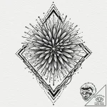 Fireworks exploding, geometric style, tattoo… – tattoo sketch (№1753510277_0, 26.07.2025 06:11) — tattoovalue.net