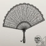 Lace fan, held by a delicate, ghostly hand, t… – tattoo sketch (№1753519375_0, 26.07.2025 08:42) — tattoovalue.net