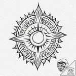 Black sun (symbol) – tattoo sketch (№1753519967_0, 26.07.2025 08:52) — tattoovalue.net