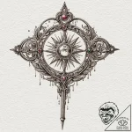 Sailor moon’s transformation brooch or wand,… – tattoo sketch (№1753520754_0, 26.07.2025 09:05) — tattoovalue.net