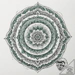 Emerald serpent within burning bloom, concept… – tattoo sketch (№1753522525_0, 26.07.2025 09:35) — tattoovalue.net