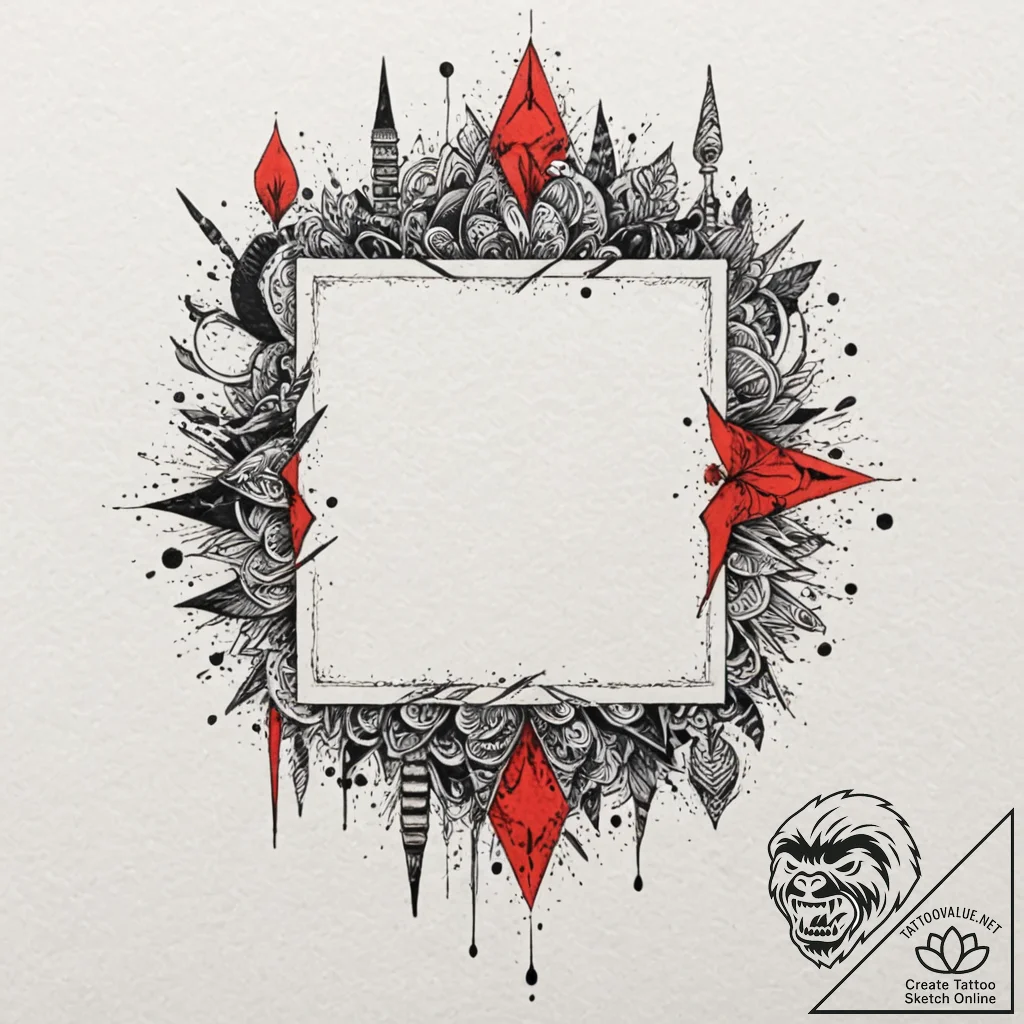 Queenр р†р вђљрівђћсћs mirror reflecting void... - tattoo sketch (№1753523904_0, 26.07.2025 09:58) — tattoovalue.net
