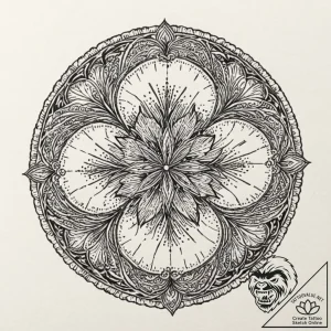 Sand dollar pattern, intricate and natural, t… – tattoo sketch (№1753524099_0, 26.07.2025 10:01) — tattoovalue.net