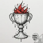 Bone chalice brimming with shadows, artistic… – tattoo sketch (№1753524897_0, 26.07.2025 10:14) — tattoovalue.net