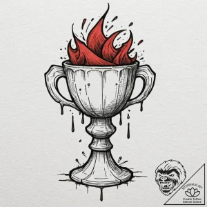 Bone chalice brimming with shadows, artistic… – tattoo sketch (№1753524897_0, 26.07.2025 10:14) — tattoovalue.net