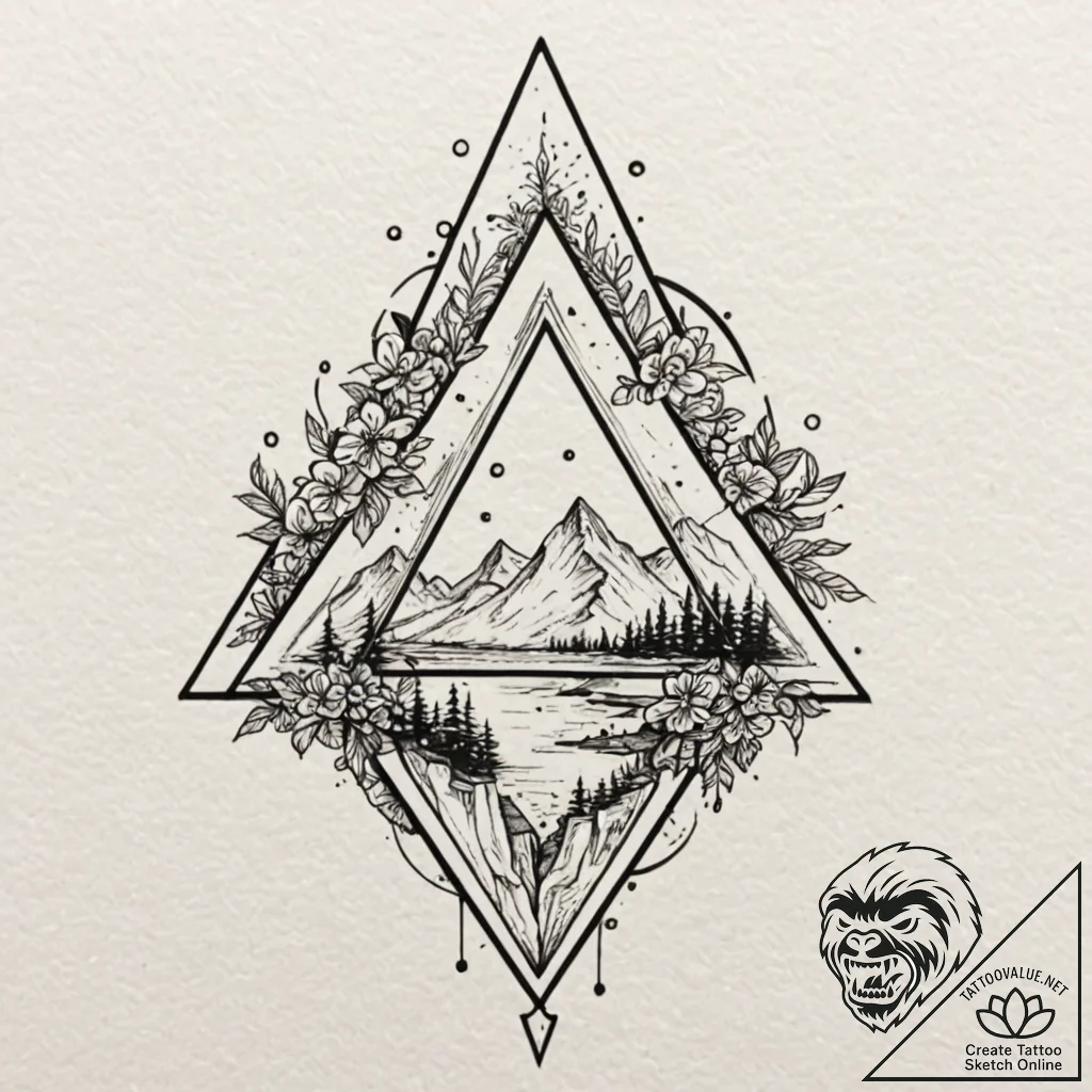 An impossible shape (penrose triangle), tatto... - tattoo sketch (№1753526267_0, 26.07.2025 10:37) — tattoovalue.net