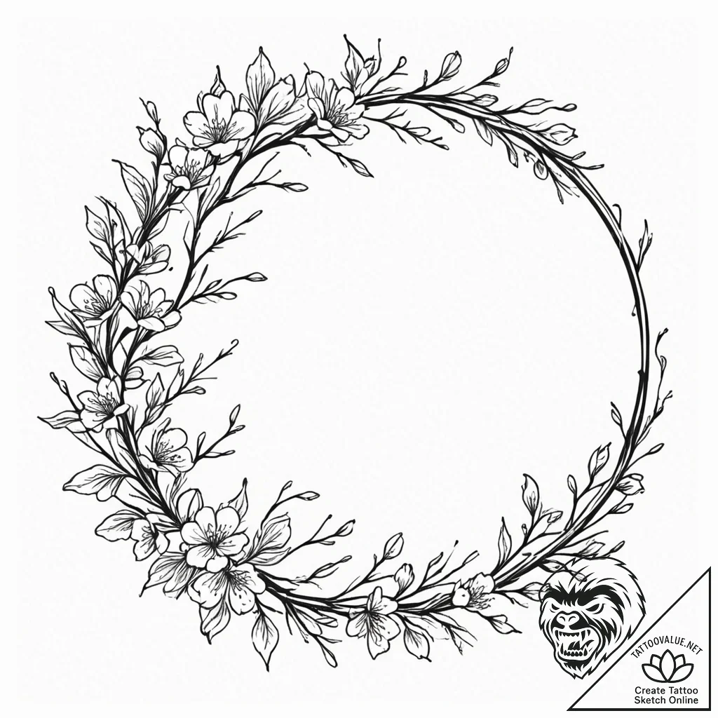 Enso circle made from a single, flowing brush... - tattoo sketch (№1753529210_0, 26.07.2025 11:26) — tattoovalue.net