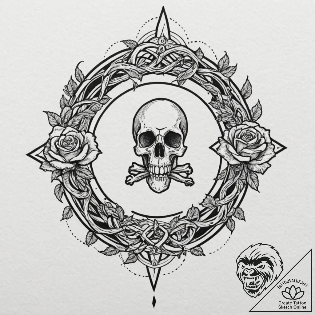 Astral serpent forming infinity loop, ink ill... - tattoo sketch (№1753531763_0, 26.07.2025 12:09) — tattoovalue.net