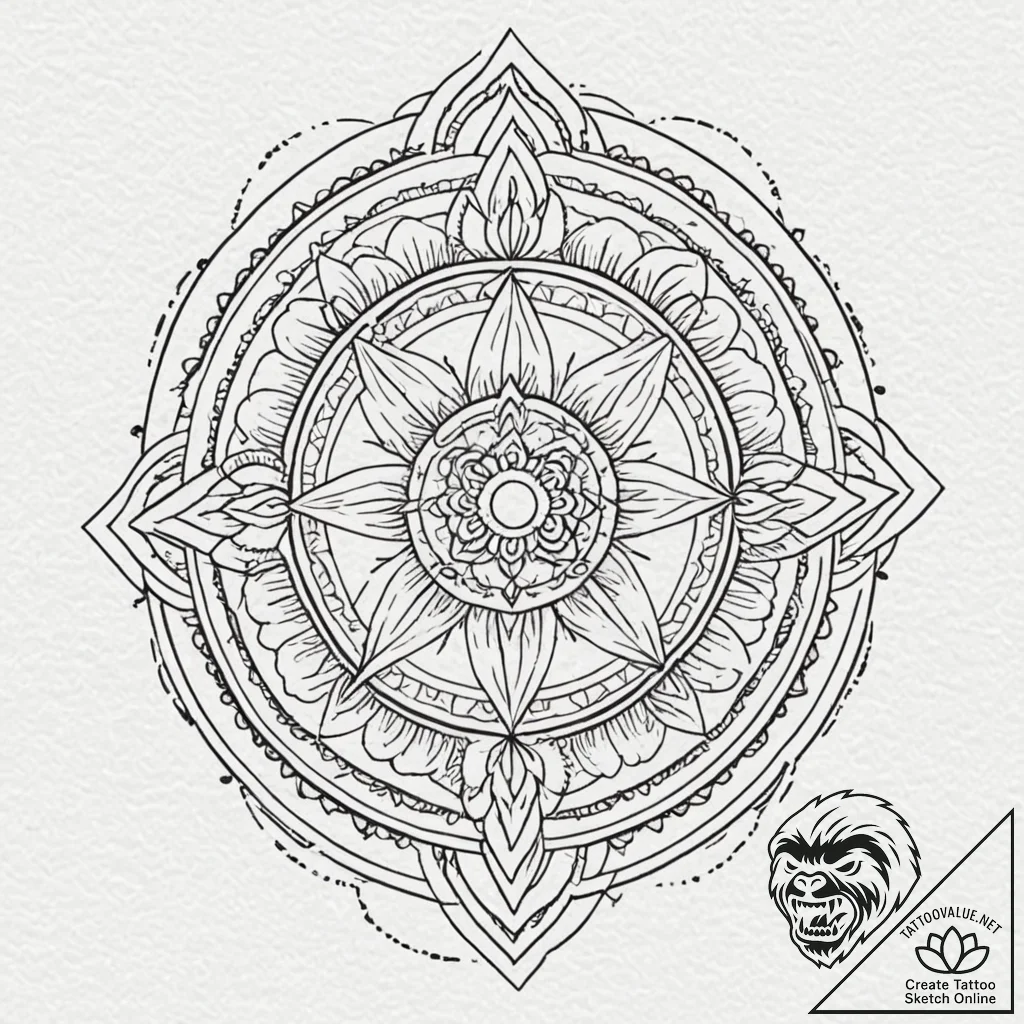 Portal to another dimension, tattoo line art,... - tattoo sketch (№1753531956_0, 26.07.2025 12:12) — tattoovalue.net