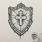 Shield, bearing a simple, meaningful charge (… – tattoo sketch (№1753535535_0, 26.07.2025 13:12) — tattoovalue.net