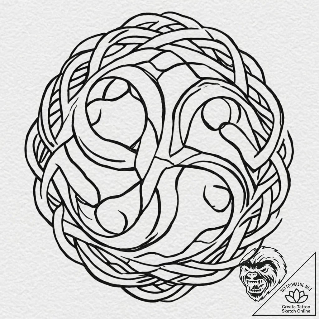 A celtic triskelion (is there, but can be mad... - tattoo sketch (№1753535934_0, 26.07.2025 13:18) — tattoovalue.net