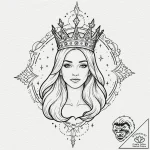 Ghost relic crowned in stars, tattoo sketch d… – tattoo sketch (№1753536729_0, 26.07.2025 13:32) — tattoovalue.net