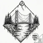 Bridge, stone or suspension, symbolizing conn… – tattoo sketch (№1753537524_0, 26.07.2025 13:45) — tattoovalue.net