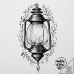 Lantern spinning in void, tattoo sketch desig… – tattoo sketch (№1753538718_0, 26.07.2025 14:05) — tattoovalue.net