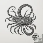 Tattoo machine morphing into a mechanical sco… – tattoo sketch (№1753538912_0, 26.07.2025 14:08) — tattoovalue.net