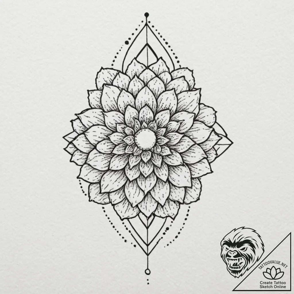G, ink illustration for tattoo, black outline... - tattoo sketch (№1753540708_0, 26.07.2025 14:38) — tattoovalue.net