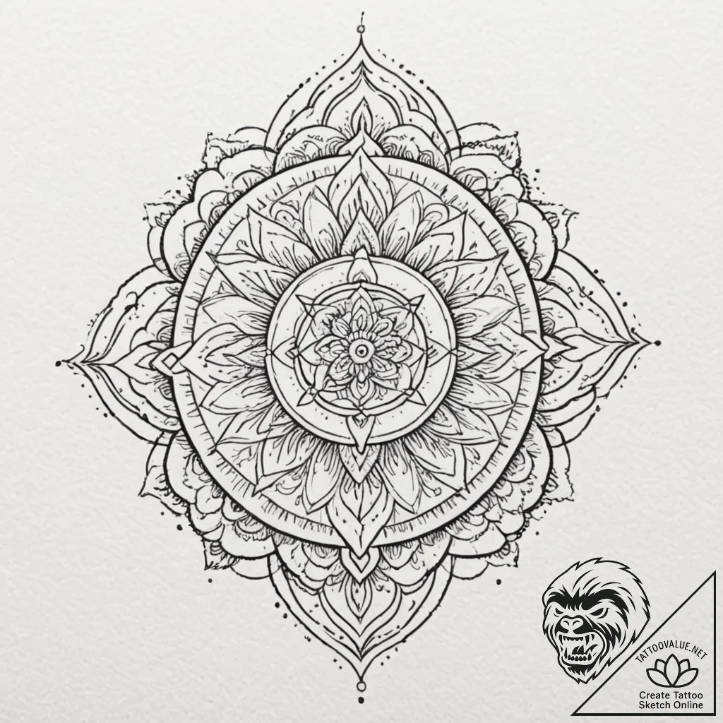 O, tattoo line art, geometric tattoo style, s... - tattoo sketch (№1753541511_0, 26.07.2025 14:51) — tattoovalue.net