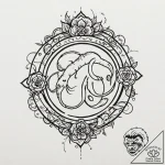 Cancer (animal/sign), tattoo line art, black… – tattoo sketch (№1753541710_0, 26.07.2025 14:55) — tattoovalue.net