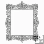 An ornate, empty picture frame – tattoo sketch (№1753542718_0, 26.07.2025 15:11) — tattoovalue.net