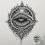 Abyssal gate devouring light, tattoo sketch d… – tattoo sketch (№1753543489_0, 26.07.2025 15:24) — tattoovalue.net