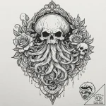 Gorgon jellyfish, tattoo flash sheet design,… – tattoo sketch (№1753544486_0, 26.07.2025 15:41) — tattoovalue.net