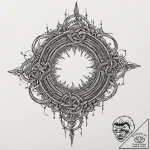 Razor wire wrapped around relic, tattoo flash… – tattoo sketch (№1753546276_0, 26.07.2025 16:11) — tattoovalue.net