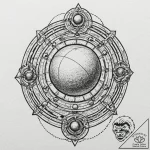 Bearing (ball or roller), symbolizing smooth… – tattoo sketch (№1753548810_0, 26.07.2025 16:53) — tattoovalue.net
