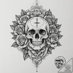Lime, ink illustration for tattoo, on a clean… – tattoo sketch (№1753551863_0, 26.07.2025 17:44) — tattoovalue.net